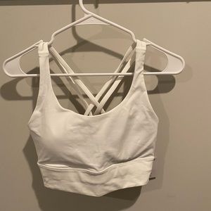 Lululemon sports bra, energy long line in white size 8